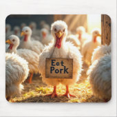 Turkije met het bord "eet varkensvlees" muismat (Voorkant)