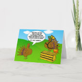 Turkije met Jetpack - Funny Thanksgiving Kaart (Voorkant)