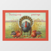 Turkije met oogstreling raamsticker (Vel)