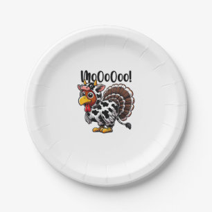 Turkije Moo Funny Turkije Koe Thanksgiving Papieren Bordje