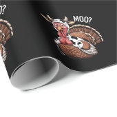 Turkije Moo Grappige Thanksgiving Cadeaupapier (Rol Hoek)