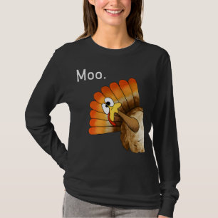 Turkije Moo Grappige Thanksgiving T-shirt