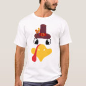 Turkije moo grappige Thanksgiving T-shirt (Voorkant)