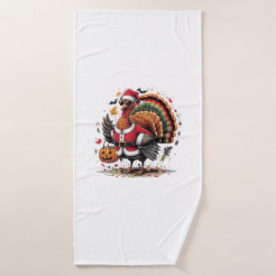 Turkije Moo Koe Kostuum Grappige Thanksgiving Hall Badhanddoek