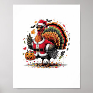Turkije Moo Koe Kostuum Grappige Thanksgiving Hall Poster