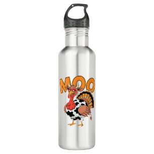 Turkije Moo Koe Kostuum Grappige Thanksgiving Turk Waterfles