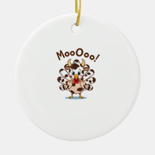 Turkije Moo Koe Kostuum Schattigee Thanksgiving Fu Keramisch Ornament