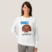 Turkije Na Thanksgiving Cartoon Sweatshirt (Voorkant volledig)