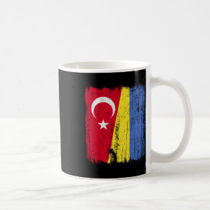 Turkije Oekraïne Halve Vlag Turkse Oekraïense Erfg Koffiemok