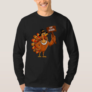 Turkije Pilgrim Eat Pizza Adult Vegan Kinder Thank T-shirt