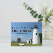 Turkije Point Light, Briefkaart Maryland (Staand voorkant)