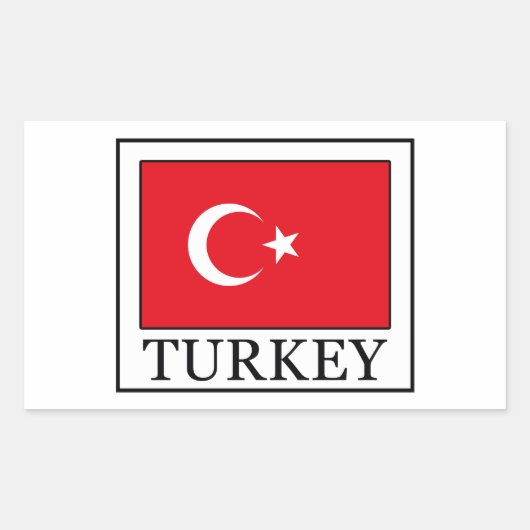 Turkije Rechthoekige Sticker (Voorkant)