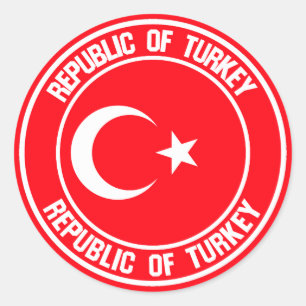 Turkije Round Emblem Ronde Sticker
