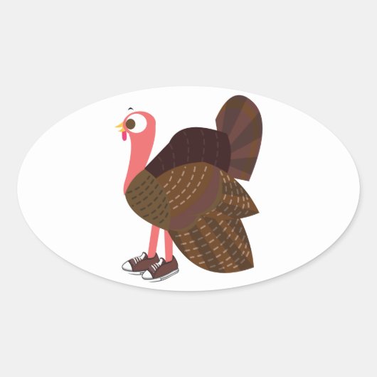 Turkije Runner Ovale Sticker (Voorkant)