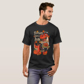 Turkije Saurus Rex Rex Pilgrim Turkije Dag Thanksg T-shirt (Voorkant volledig)