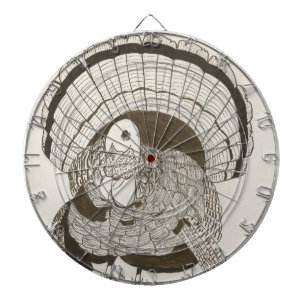 Turkije Sepia Sketch DartBoard Dartbord
