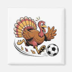 Turkije speelt voetbal Thanksgiving sportliefhebbe Magneet
