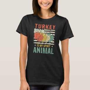 Turkije Spirit Animal Retro vs Amerikaanse Fla T-shirt