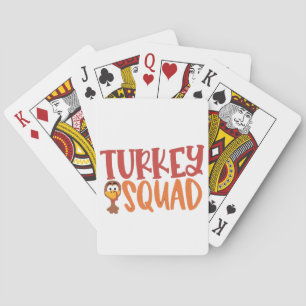 Turkije Squad Matching Outfit Turkije Thanksgiving Pokerkaarten