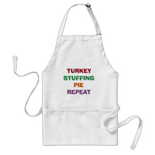 "Turkije, stuffing, enz." Apron Standaard Schort