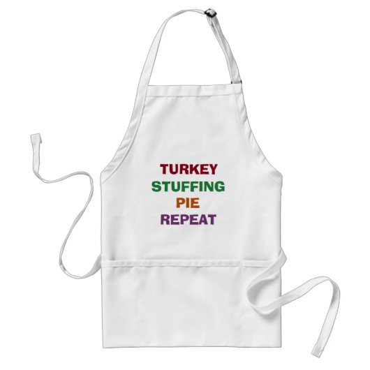 "Turkije, stuffing, enz." Apron Standaard Schort (Voorkant)