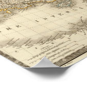 Turkije Syrië-kaart Poster (Hoek)