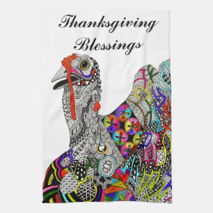 Turkije Thanksgiving Blessings Keuken Handdoek