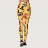 Turkije Thanksgiving Herfst Dieren Leggings (Achterkant)