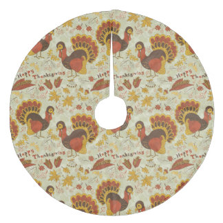 Turkije Thanksgiving Herfst herfstpatroon Fleece Kerstboom Rok
