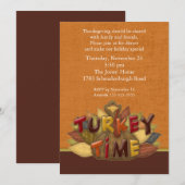 Turkije Time Thanksgiving Dinner Invision Kaart (Voorkant / Achterkant)
