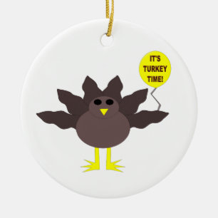 Turkije Time Thanksgiving Ornament