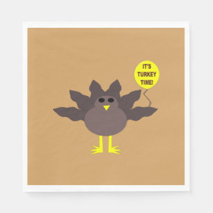 Turkije Time Thanksgiving Paper Napkins Servet
