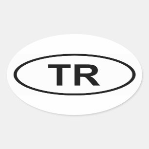 Turkije "TR" Ovale Sticker