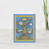 TURKIJE TREE, THANKSGIVING FUNNY GOBBLERS ROOST FEESTDAGEN KAART (Voorkant)