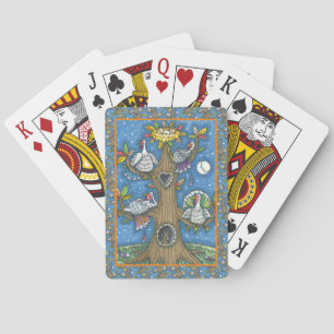 TURKIJE TREE, THANKSGIVING FUNNY GOBBLERS ROOST POKERKAARTEN