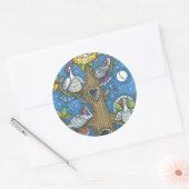 TURKIJE TREE, THANKSGIVING FUNNY GOBBLERS ROOST RONDE STICKER (Envelop)