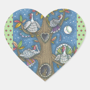 TURKIJE TREE, THANKSGIVING GOBBLERS STICKERS Hart