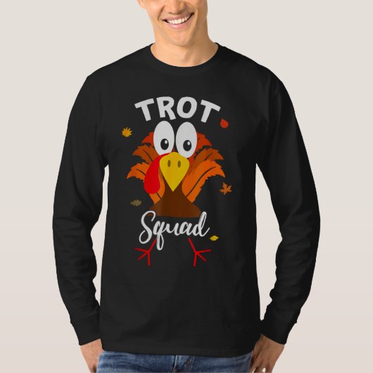 Turkije Trot Squad Grappige Thanksgiving Running F T-shirt (Voorkant)