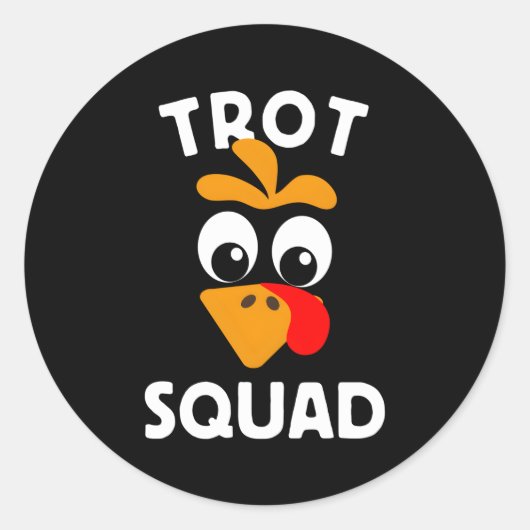 turkije trot squad loopt ronde sticker (Voorkant)
