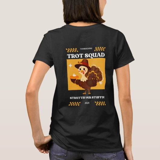 Turkije Trot Squad Thanksgiving Runner Shirt (Achterkant)