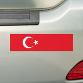 Turkije/Turkse vlag Bumpersticker (Op auto)
