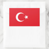 Turkije/Turkse vlag Rechthoekige Sticker (Tas)
