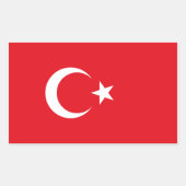 Turkije/Turkse vlag Rechthoekige Sticker (Voorkant)