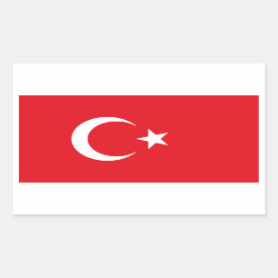 Turkije/Turkse vlag Rechthoekige Sticker