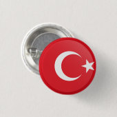 Turkije (Turkse vlag) Ronde Button 3,2 Cm (Voorkant /achterkant)