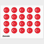 Turkije - Turkse vlag Ronde Sticker (Vel)