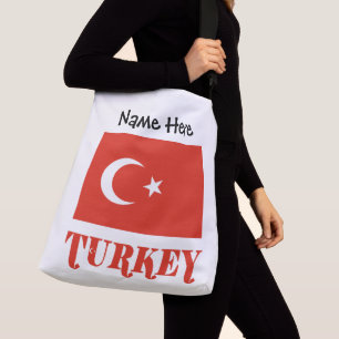 Turkije Turkse Vlag Rood Personalisatie Crossbody Tas