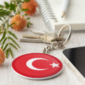 Turkije (Turkse vlag) Sleutelhanger (Zijkant)