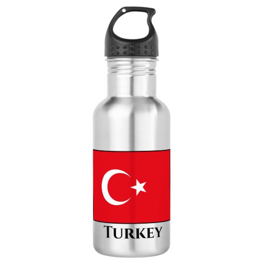 Turkije (Turkse vlag) Waterfles (Voorkant)