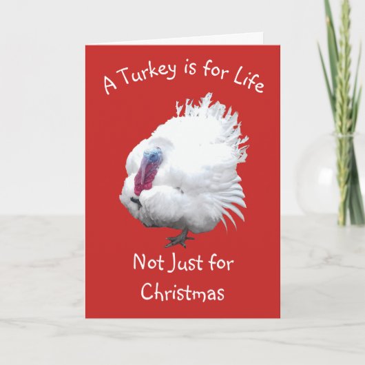 Turkije Vegan Kerstmis Kaart (Voorkant)